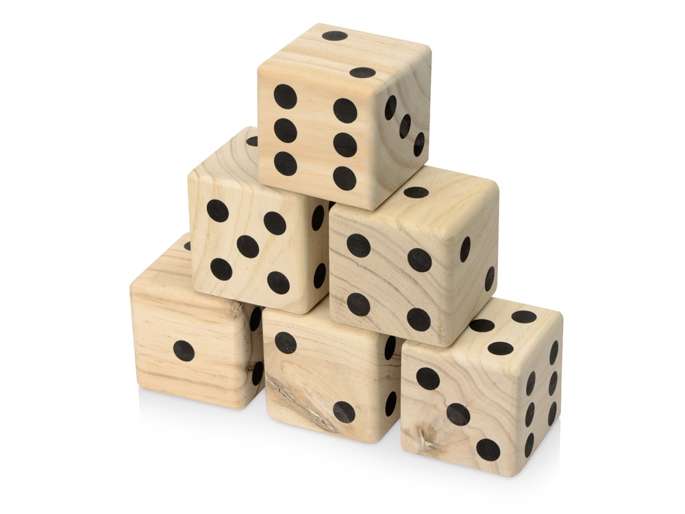 Деревянная игра в кости, XL Dice (натуральный)